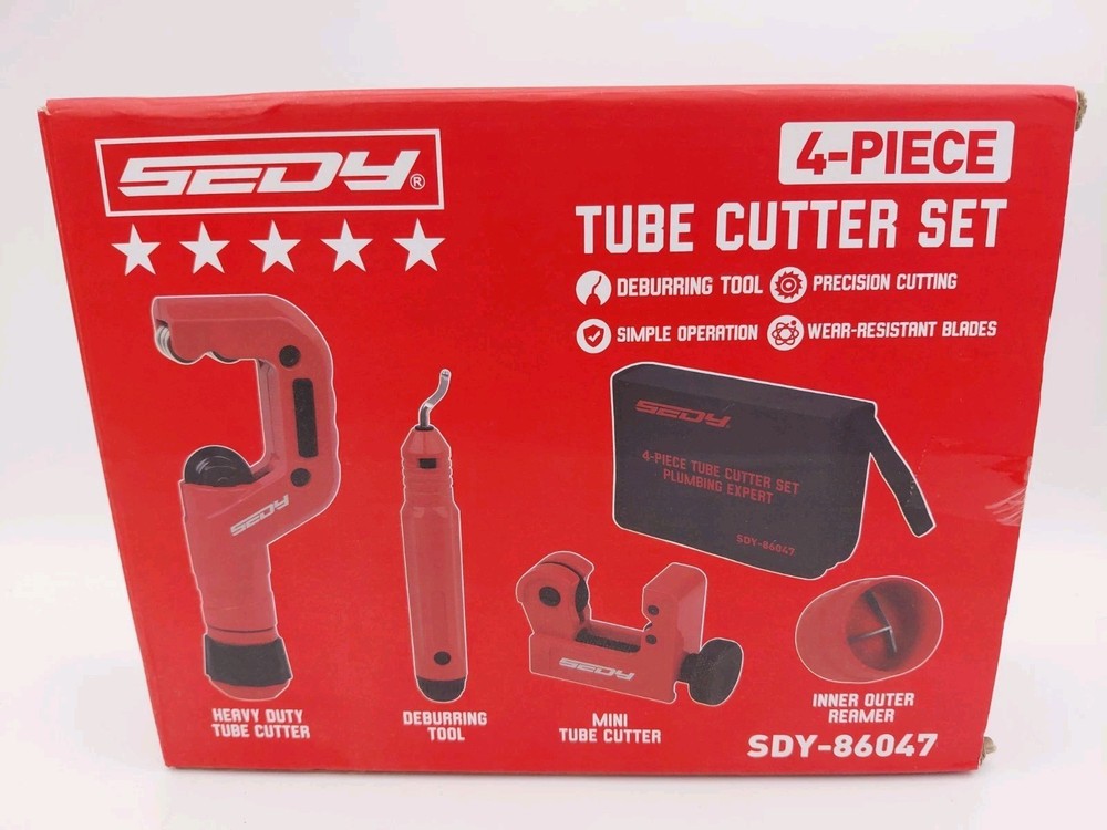Tubing Cutting Set 4PCS Copper Pipe Cutter Mini Tube Cutter Deburring Tool Kits