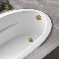 Champagne Bronze Lift & Turn Tub Trim 3 x 0.5 x 3 inches,