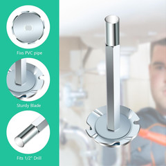 PVC Pipe Reamer, 4Pcs PVC Fitting Saver Tool for Removing SCH 40 from Hub, 1-1/2