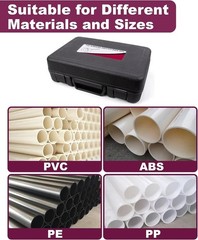 Pro 8pc PVC Reamer Kit Aluminum 8 Sizes Carbide Inserts Fitting Saver Tool