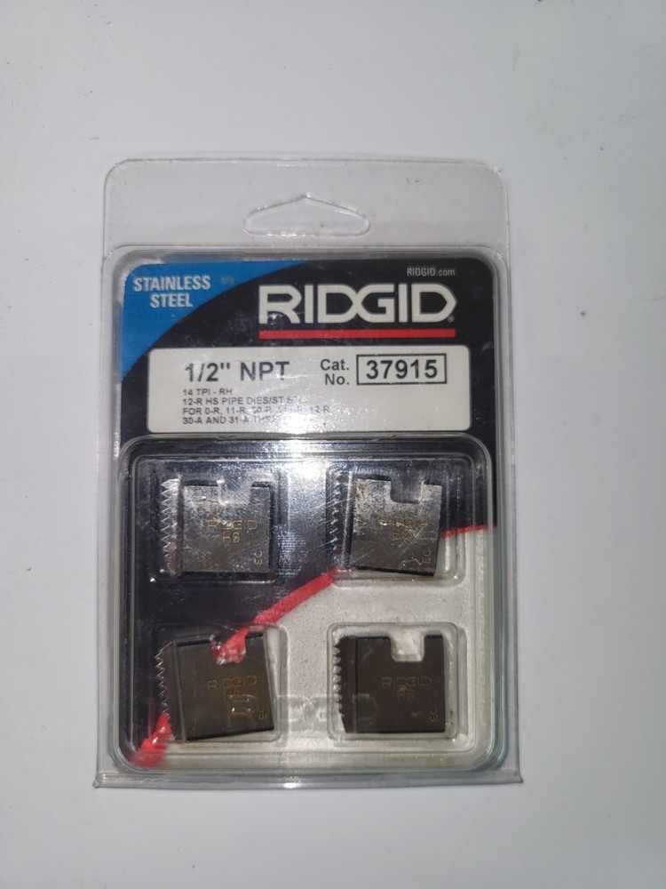 RIDGID 37915 12-R Hi-Speed Stainless R-Hand Pipe Threading Die, 1/2&Prime; NPT