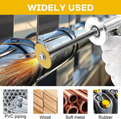 Inside Pipe Cutter for PVC Pipe Cutter, with Handle and 4 Diamond Grit Cutting W