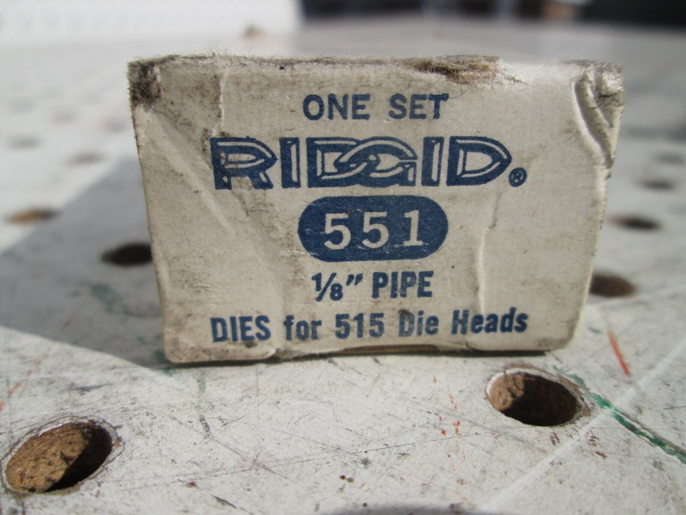 NOS Ridgid #551 4 Pc Dies for 1/8&Prime; NPT Threads For 515 Dual Heads & 502