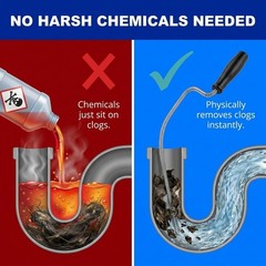 10-Foot Metal Drain Snake for Effortless Clog Removal