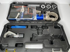 IBOSAD GC-1632 Hydraulic Crimping Tool Kit, Pipe Cutter, Rings, Copper Aluminum