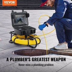 Pipe Inspection Camera 300ft 9-inch 720p Screen with Anti-Slip Handle