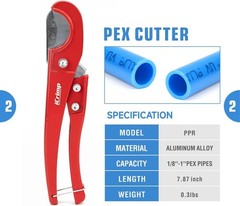 PEX Clamp Tool Kit with 20 Rings, 12 Fittings