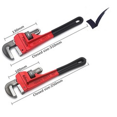 14in Cast Iron Straight Pipe Wrench Heavy Duty Adjustable Spanner Dipped Handle