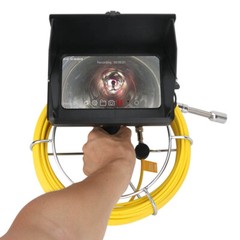 50M Handheld Pipe Sewer Inspection Camera Video Camera Meter Counter 7&Prime; Monitor