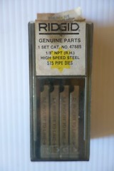 Genuine RIDGID 47885 1/8&Prime; NPT RH High Speed Steel 515 Pipe Die Set