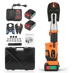 Pro Press Tool Pipe Crimping Kit Press Tool Battery Kit Fit 1/2&Prime; 3/4&Prime; 1&Prime; Copper
