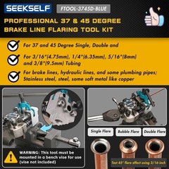 Professional Brake Line Flaring Tool Kit for 45 & 37 Degree Single, Double an&hellip;