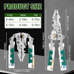 Multifunctional 18 In 1 Foldable Wire Stripper with Voltage Detector and Pliers