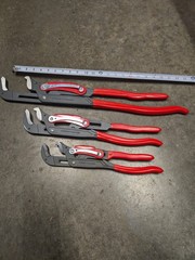 Set of 3 Knipex &ndash; S-Type Pipe Wrench with Fast Adjustment Swiss Wrenches 1 1.5 2