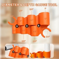 Pipe Deburring Tool Kit, 1/4&rdquo; to 1&rdquo; Adjustable, Inner/Outer Reamer for PVC, PP