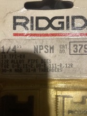 RIDGID 37950 Dies, 12R 1/4 National Straight Mechanical Pipe