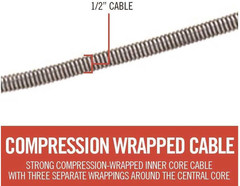 RIDGID 59802 K-6DH Hybrid Toilet Snake Auger with 6&prime; Heavy-Duty Drop Head Tri-Wr