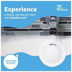 BathShroom Bathtub Overflow Drain Cover &ndash; Bath Tub No Size, White