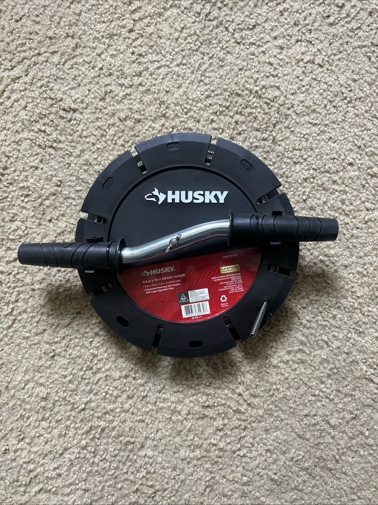 NEW Husky &frac14; in. x 15 ft. Drain Auger Cleaner 1002 494 605