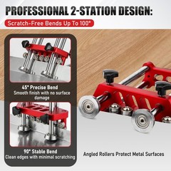 Metal Roller 2 Station Bender Roofing Tools Fabrication 0-100&deg; Bending Range &hellip;