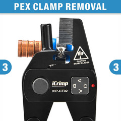 iCrimp ICP-CT02 PEX Crimp Fitting Removal Tool for Removing 1/2-in, 3/4-in, 1-in