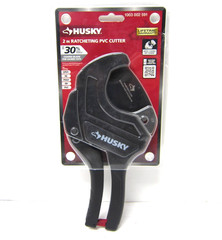 Husky 2&Prime; Quick Release Ratcheting PVC Cutter For CPVC, PE, POLY, PP, & PVC -NEW!