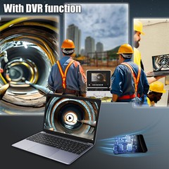 30m Sewer Pipe Inspection Camera Drain Sewer Pipeline Industrial Endoscope 7&rdquo;