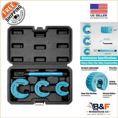 C-Shaped Tubing Cutters for 1/2&Prime; 3/4&Prime; 1&Prime; O.D. &ndash; Ergonomic Pipe Cutting Set