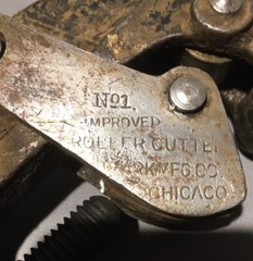 MARK MFG &ndash; No. 1 Vintage Roller Tube Pipe Cutter Heavy Duty 3 Wheel