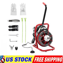 ✨75FT x 3/8 Inch Drain Cleaner Machine, Sewer Snake Auger for 1 to 4 Inch Pipes