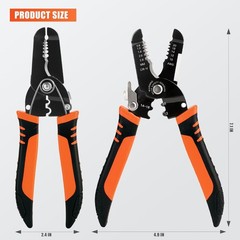 5-In-1 Professional Wire Stripper Tool, Crimpers & Cutters for 10-20 AWG, Orange