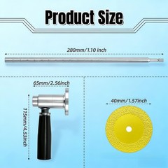 Adjustable PVC Pipe Cutter &ndash; 7&Prime; Depth, 1-1/2&Prime; to 8&Prime; Pipes, 6 Diamond Wheels & Bl