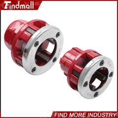 Findmall 1-1/4&Prime; & 1&rdquo; NPT 12-R RH Die Head & Dies 4 Ratchet Pipe Threader