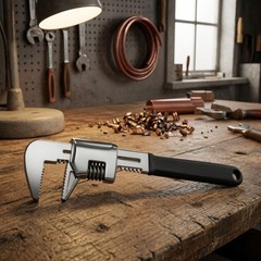 10 Inch Pipe Wrench Adjustable-Type 10-Inch Pipe Wrench Gripping and Turning