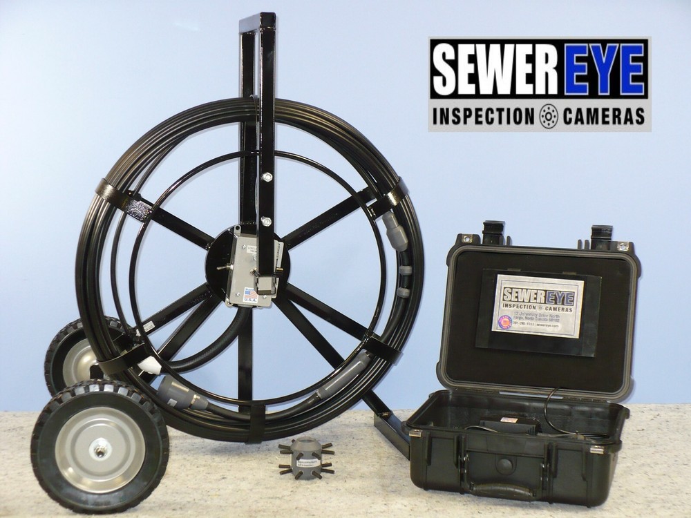 BATTERY POWERED/AC DVR SEWEREYE SEWER CAMERA PIPE VIDEO INSPECTION CAMERA SYSTEM