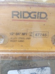 Ridgid 47745 Universal Alloy 1/2-3/4-14 NPT RH Pipe Dies Die Heads NOS&hellip; LOOK!