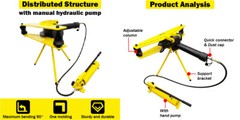 Manual Hydraulic Round Pipe Bender Machine Tripod Split Type with Separable Pump