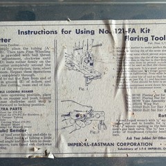 Imperial Eastman Tubing Tool Kit Tubbing Cutter Bender Flaring Set 121-FA USA