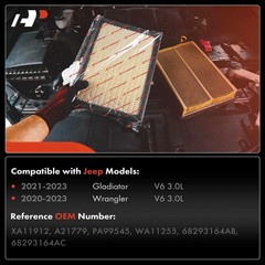A-Premium Engine Air Filter Compatible with Jeep Models | for JL Series Wrang&hellip;