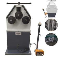 220V RBM50 Round Bending Machine 2.2KW Roll Bender 2&rdquo;Pinch Roll Bender