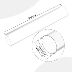 MECCANIXITY 2.1 Inch Clear PVC Rigid Pipe 54mm ID 63mm OD x 63mm,