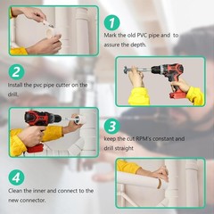 4Pcs PVC Fitting Saver Tool for Removing SCH 40 from Hub, 1-1/2 In, 2 In, 3 I&hellip;