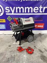 RIDGID 1224 PIPE THREADER 1/2&Prime;-4&Prime; THREADING MACHINE W/ CART 2 DIES 711 714