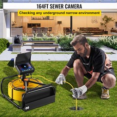 164FT/50M Sewer Camera HD Drain Pipe Inspection Camera 4.3 In LCD Monitor