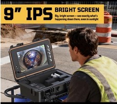 Sewer Camera 9 in IPS Screen 165FT/50M HD Drain Pipe Inspection Camera 32GB