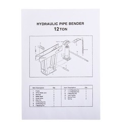 12 Ton Pipe Bender Manual Hydraulic Piping Bending Exhaust Tube w/6 Dies Size