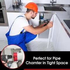 4 Inch PVC Pipe Beveling Tool with 3 Steel Blades, PVC Deburring Tool, PVC Ch&hellip;