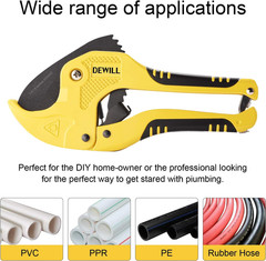 Ratchet-Type Pipe and PVC Cutter, One-Hand Fast Pipe Cutting Tool, for Cutting1-