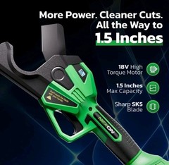 Electric PVC Pipe Cutter, Cuts up to1-1/2&Prime;,18V Cordless Ratcheting Pipe Shear&hellip;