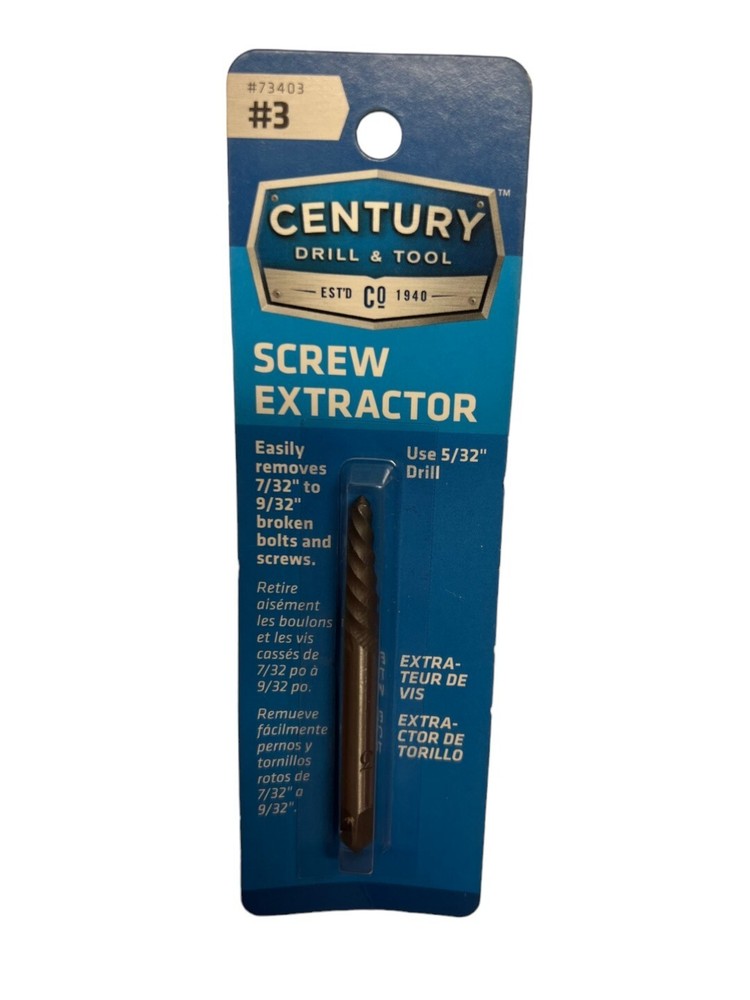 Century Drill & Tool 73403 #3 Screw Extractor **SALE**